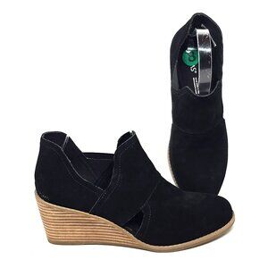 TOMS Kallie Wedge Black Cutout Boot Women’s Size 8